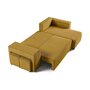 Voir la diapositive 2 : BEST MOBILIER Topaze - canapé d'angle réversible 4 places - convertible avec coffre, tablette et poufs - en velours côtelé