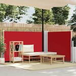 VIDAXL Auvent lateral retractable Rouge 120 x 1000 cm