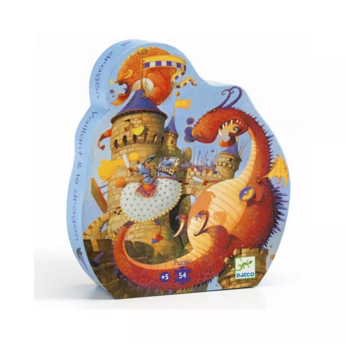 Djeco Puzzle silhouette 54p Vaillant et le dragon