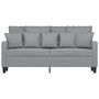 Voir la diapositive 3 : VIDAXL Canape a 2 places Gris clair 140 cm Tissu