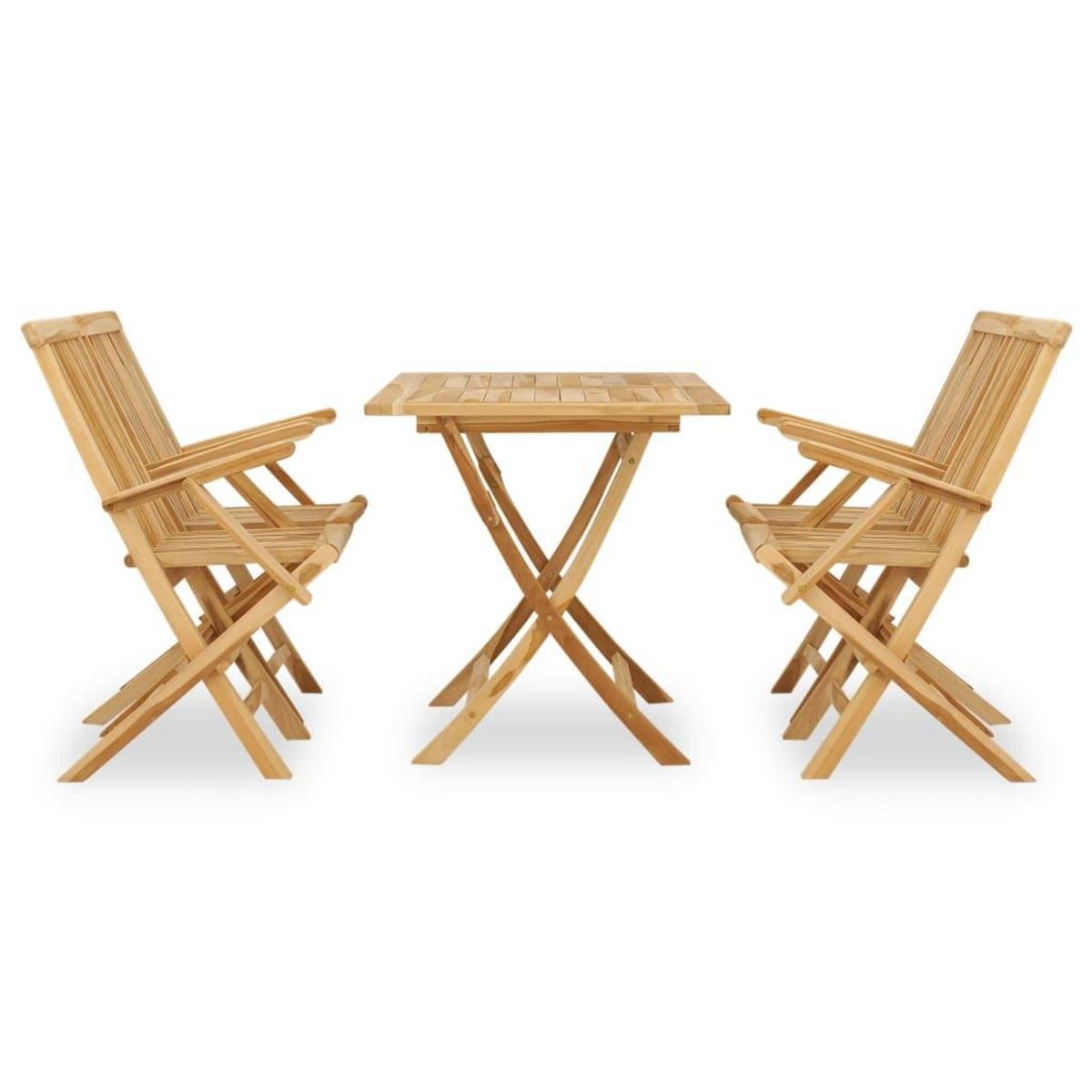 VIDAXL Ensemble a manger d'exterieur 5pcs Bois solide de teck