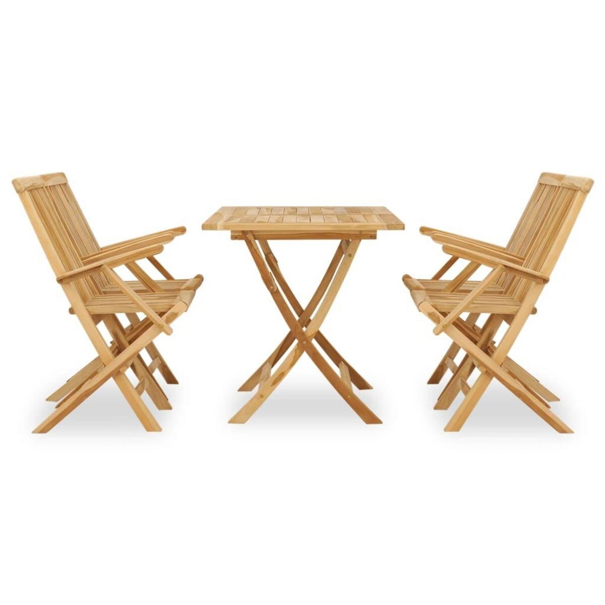 VIDAXL Ensemble a manger d'exterieur 5pcs Bois solide de teck