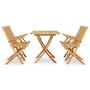 Voir la diapositive 2 : VIDAXL Ensemble a manger d'exterieur 5pcs Bois solide de teck
