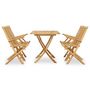 Voir la diapositive 2 : VIDAXL Ensemble a manger d'exterieur 5pcs Bois solide de teck