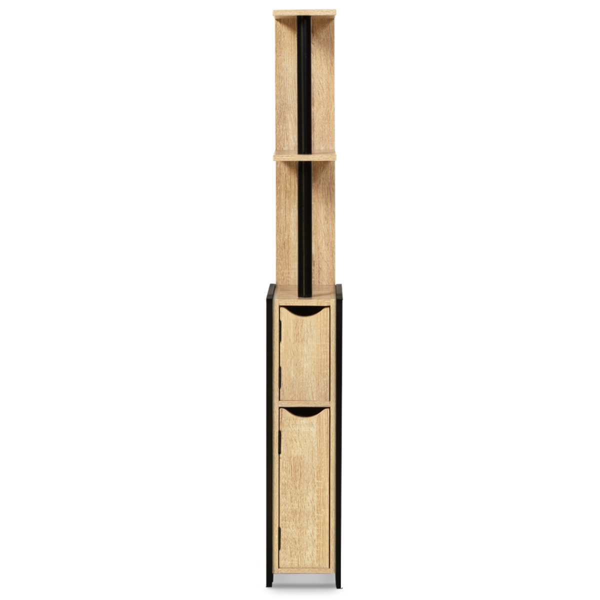 ID MARKET Meuble WC 2 portes DETROIT avec étagères design industriel