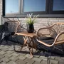 HOUSE NORDIC Table de jardin carrée 50 cm + 2 fauteuils