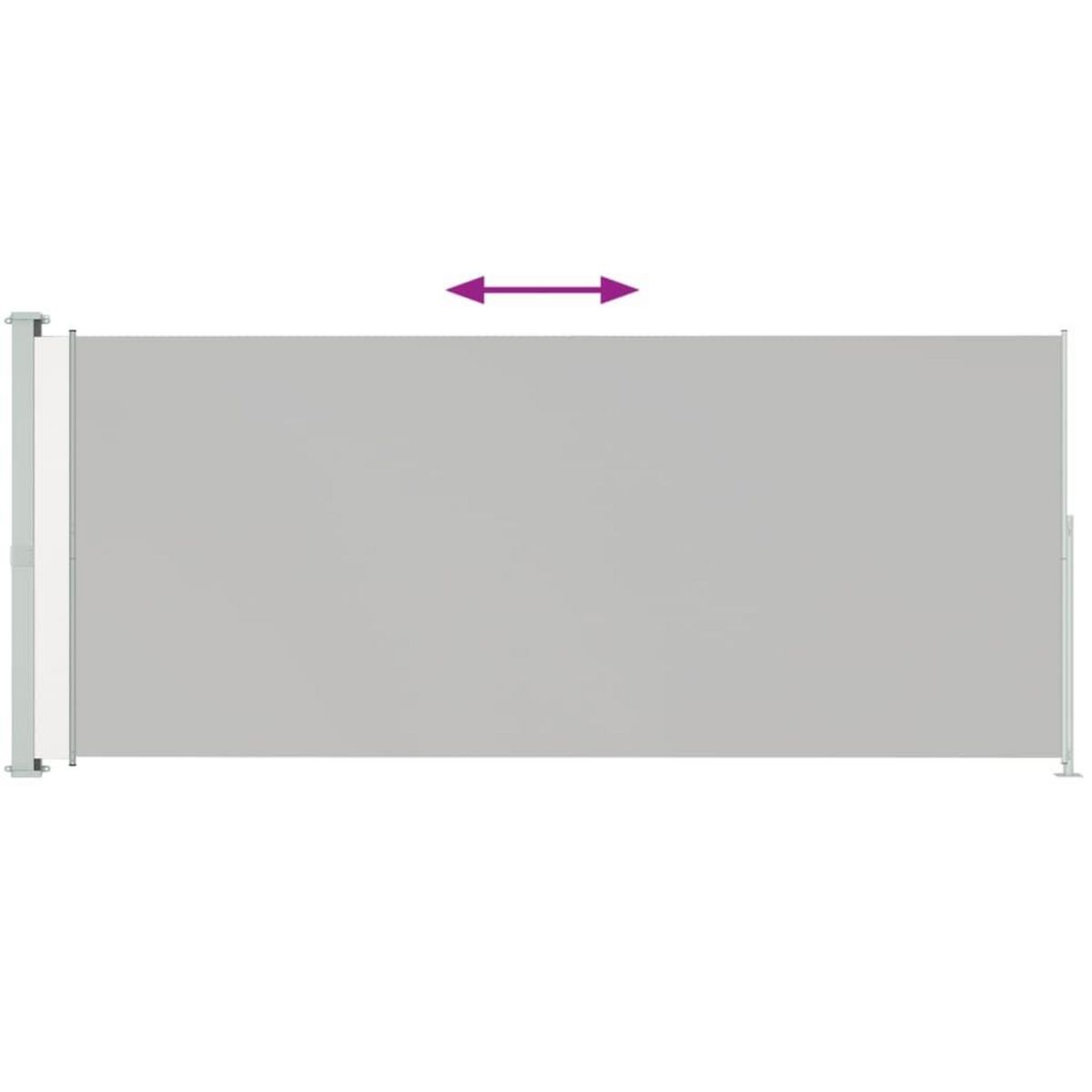 VIDAXL Auvent lateral retractable de patio 180x500 cm Creme