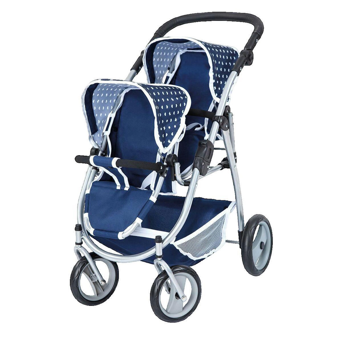 REIG Poussette pour poupées Reig Tandem Bleu