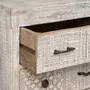 ATMOSPHERA Commode 12 tiroirs Ajay en bois blanchi - Beige