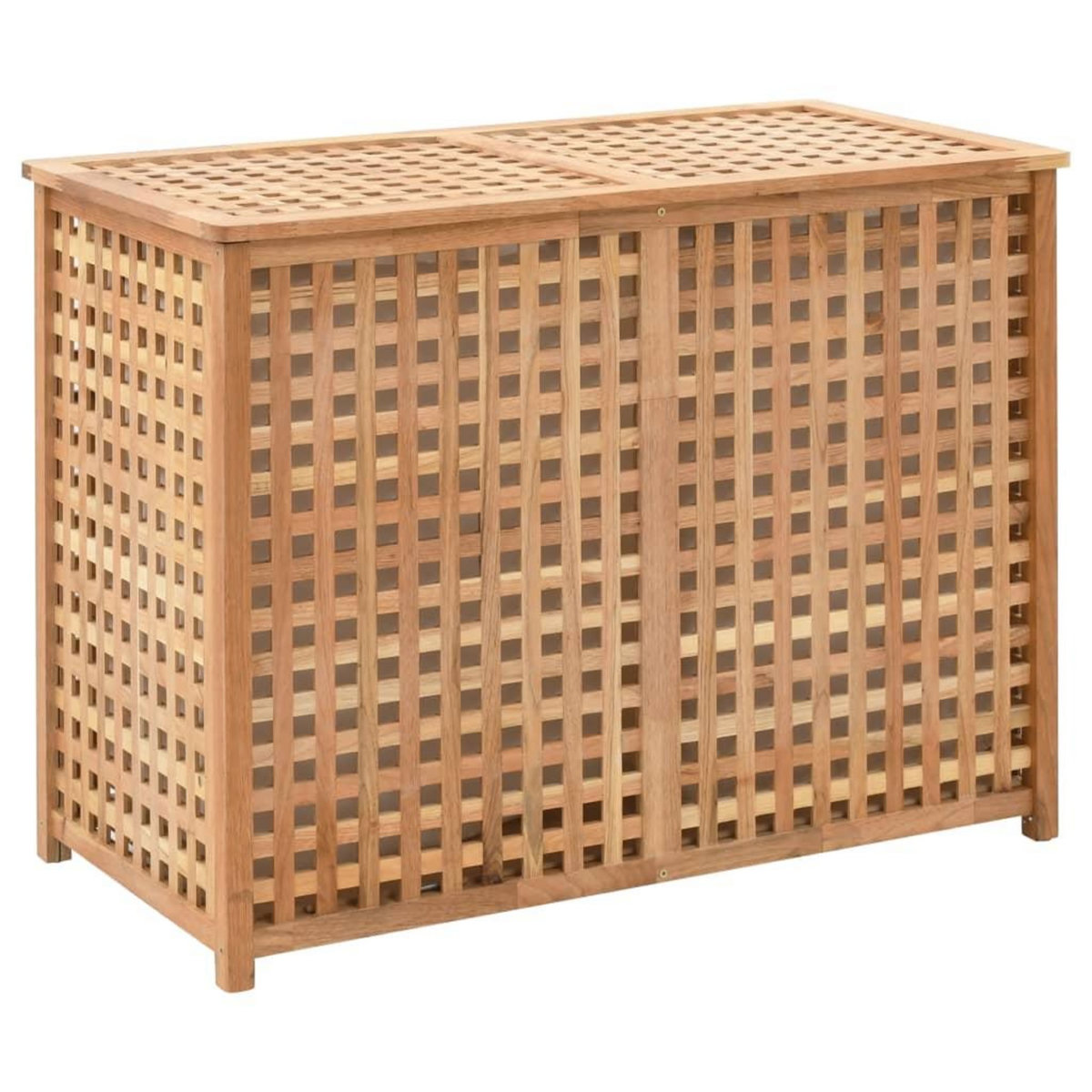 VIDAXL Coffre a linge 87,5x46x67 cm Bois de noyer massif