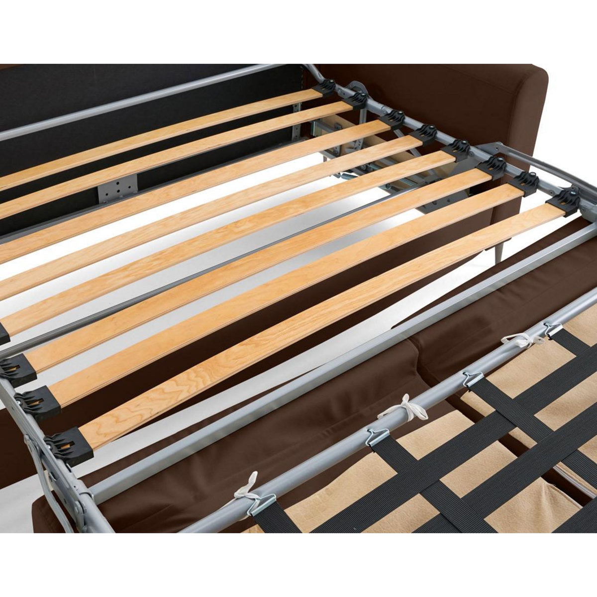 LISA DESIGN Owen - canapé 3 places convertible express couchage quotidien 140 cm matelas 12 cm en simili