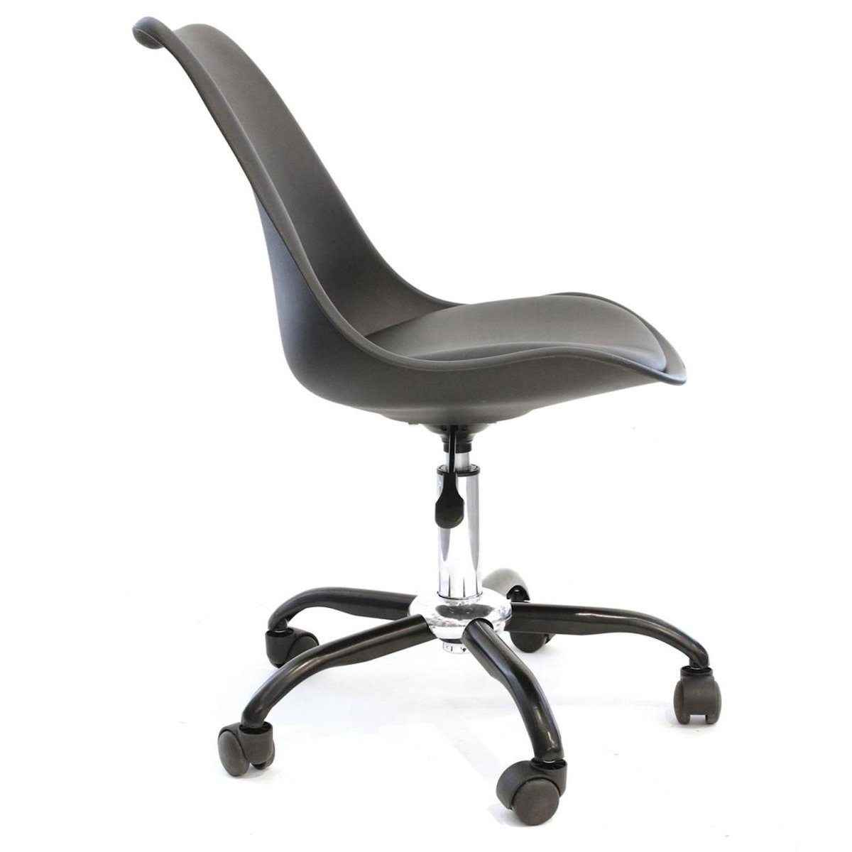 Paris Prix Lot de 2 Chaises à Roulettes  Kiruna  92cm Noir