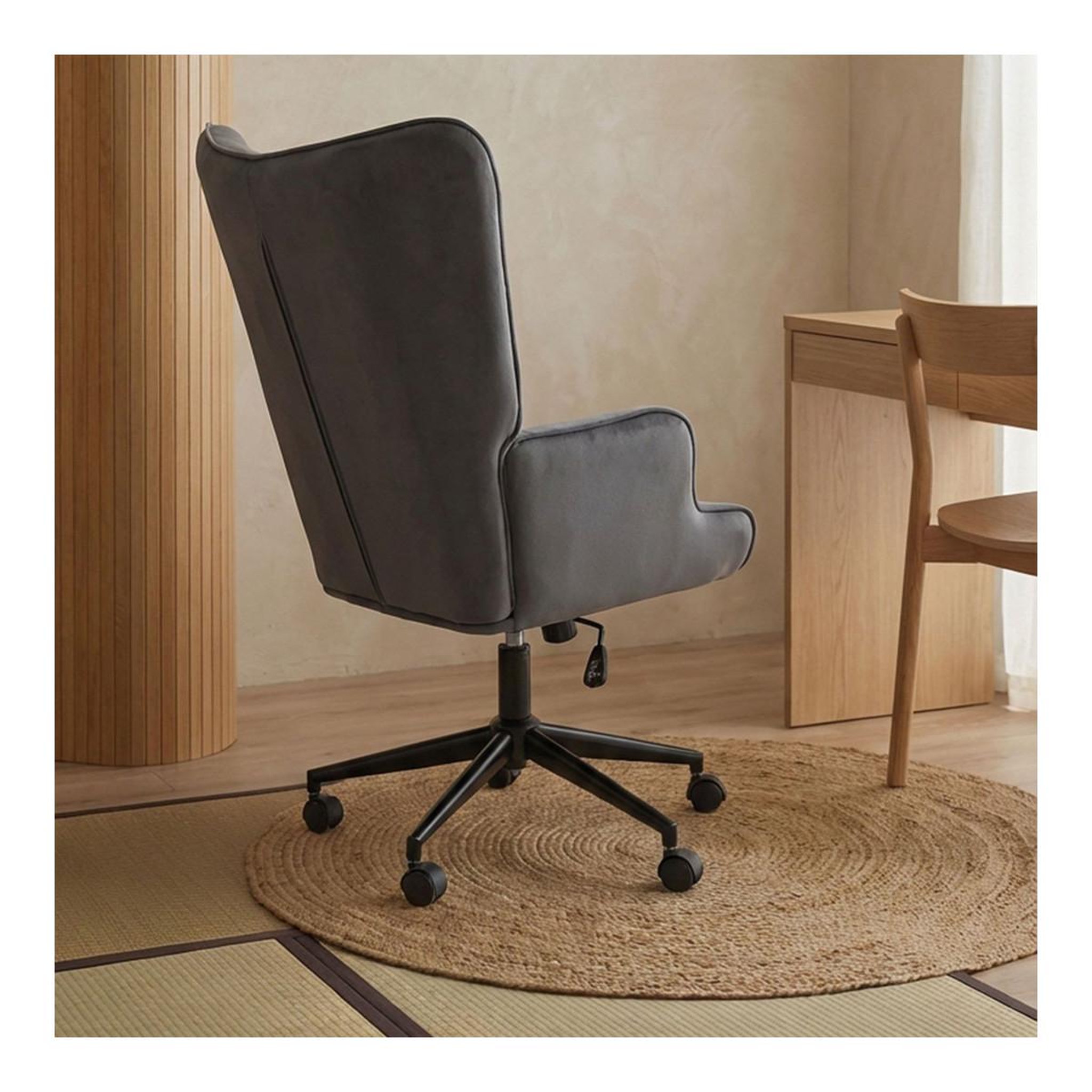 Voir la diapositive 6 : Paris Prix Fauteuil de bureau velours  verner  96cm gris