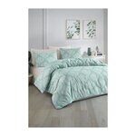 GENERIQUE Parure de lit - 1 housse de couette 220 x 240 cm + 2 taies d'oreiller 60 x 60 cm - 65% coton, 35% polyester - Vert