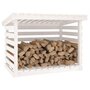 Voir la diapositive 4 : VIDAXL Support pour bois de chauffage Blanc 108x73x79 cm Bois de pin