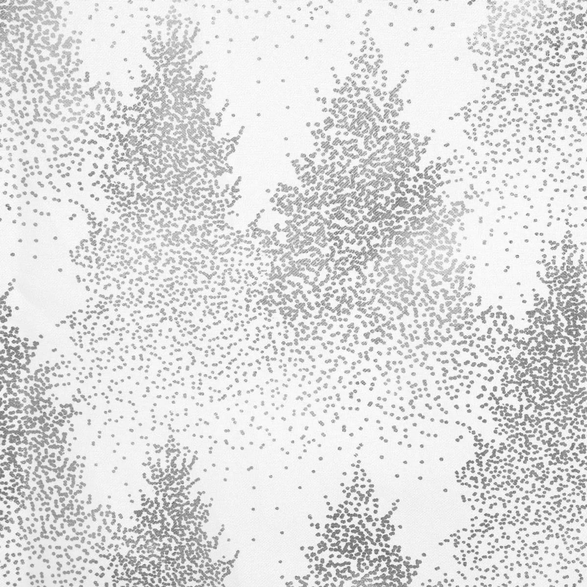 ATMOSPHERA Nappe Imprimée Sapin  Colorama  140x240cm Blanc & Argent