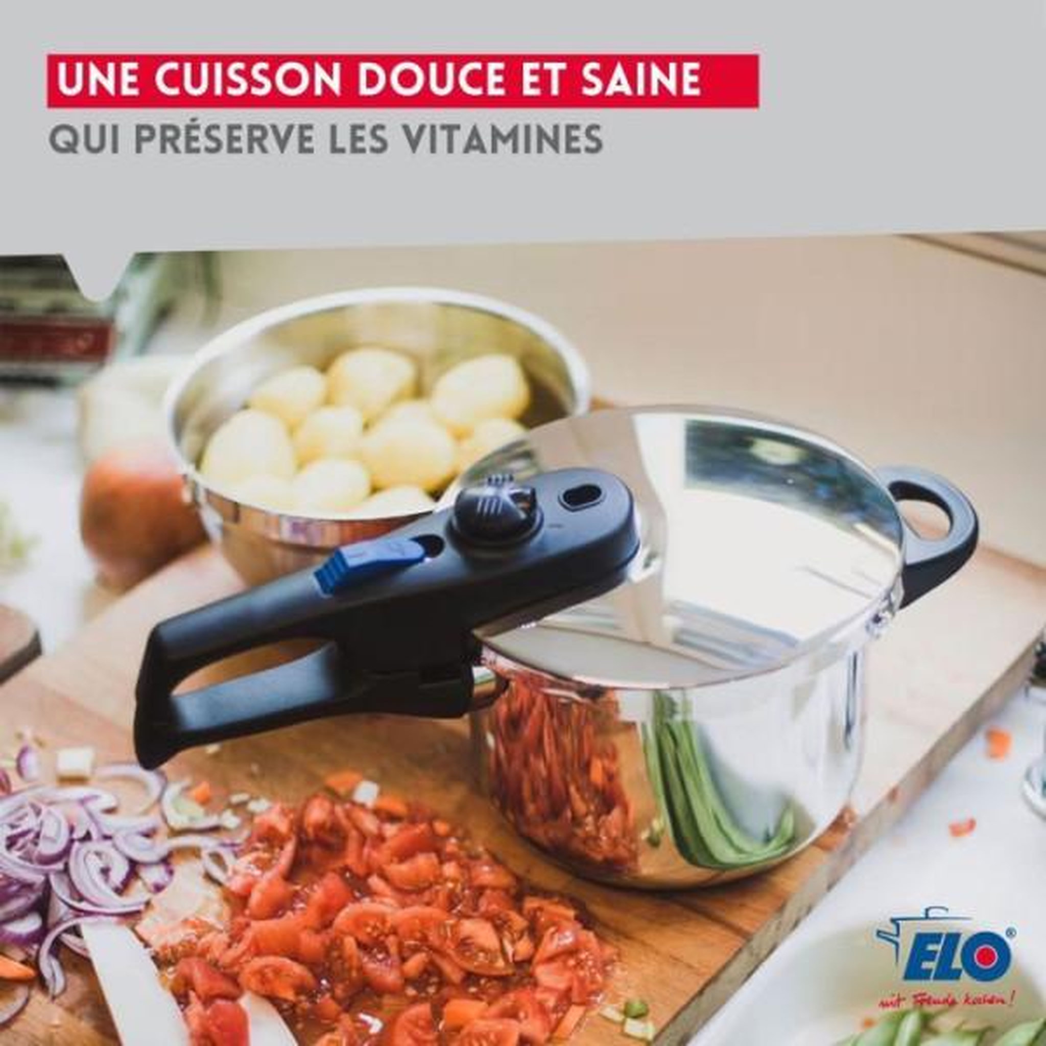 Voir la diapositive 4 : Fackelmann Autocuiseur vapeur - fackelmann - elo praktika plus xl - acier inoxydable 18/10 - 22 cm - 3 a 6 litres