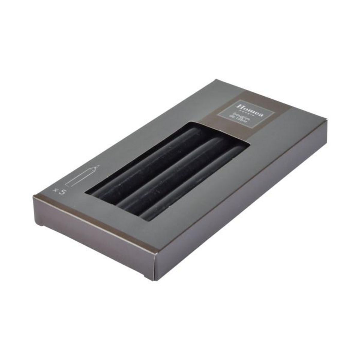 Paris Prix Lot de 5 Bougies Chandelier  Essentiel II  19cm Noir