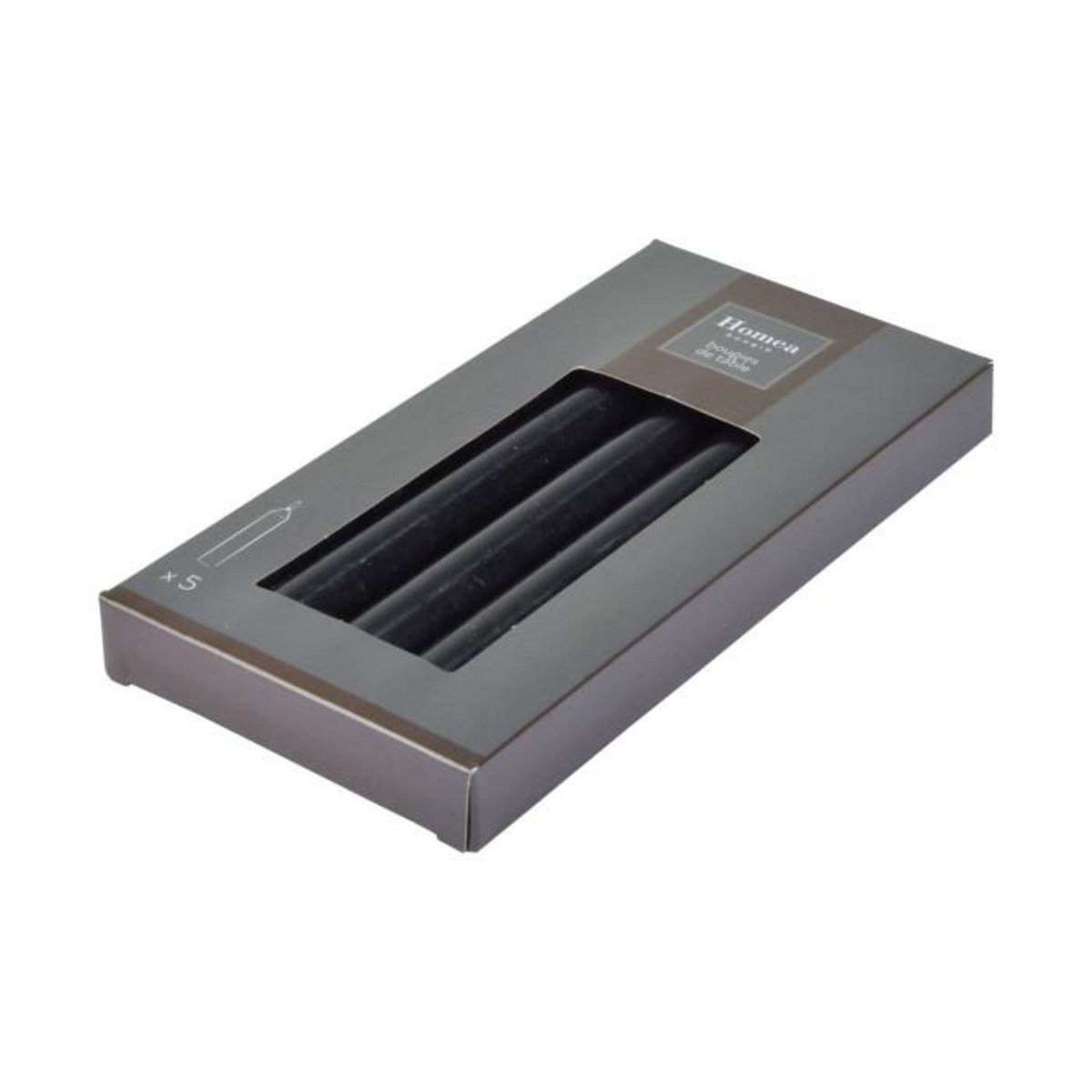 Paris Prix Lot de 5 Bougies Chandelier  Essentiel II  19cm Noir