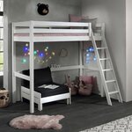 Paris Prix Pack - Lit Mezzanine & Fauteuil-Lit  Pino  Blanc