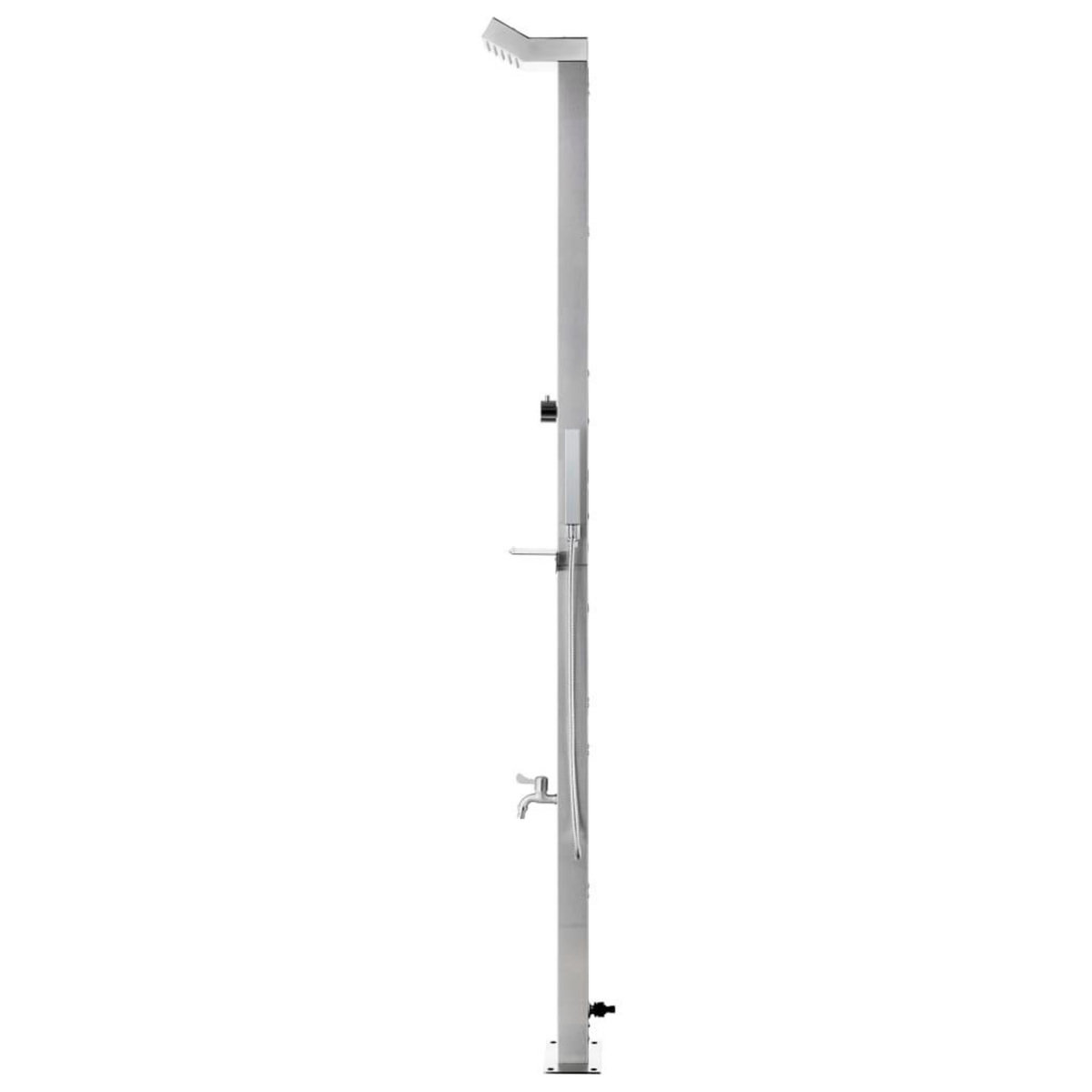 VIDAXL Douche de jardin 220 cm Acier inoxydable