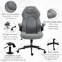 Voir la diapositive 6 : VINSETTO Fauteuil de bureau chaise de bureau ergonomique hauteur réglable pivotant 360° accoudoirs relevables tissu gris clair