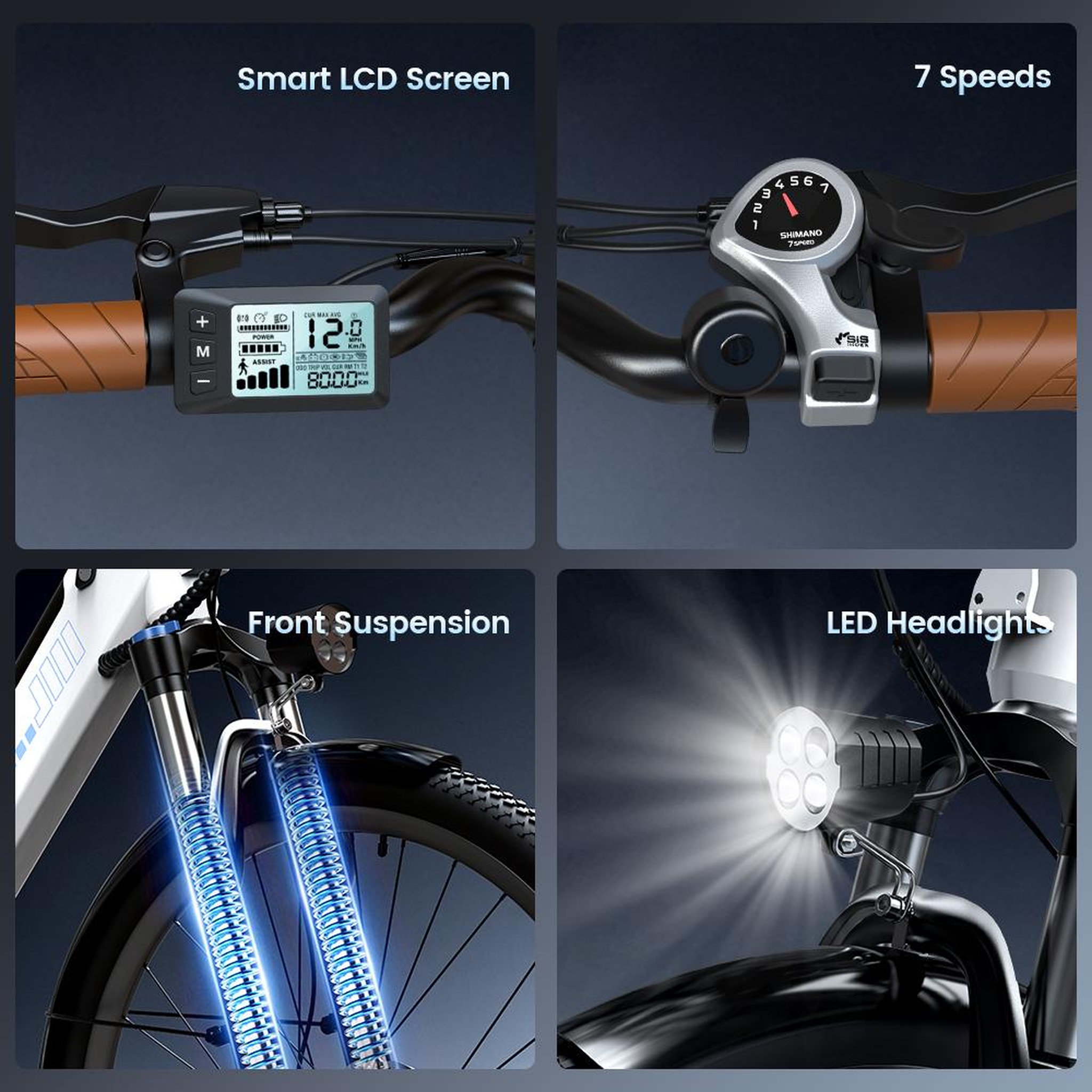 Voir la diapositive 6 : ISCOOTER Vélo électrique iScooter Ucitys, batterie 36 V 13 Ah, 26 pouces, idéal pour la ville, application intelligente