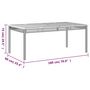 Voir la diapositive 6 : VIDAXL Table de jardin gris 180x90x75 cm resine tressee et bois acacia