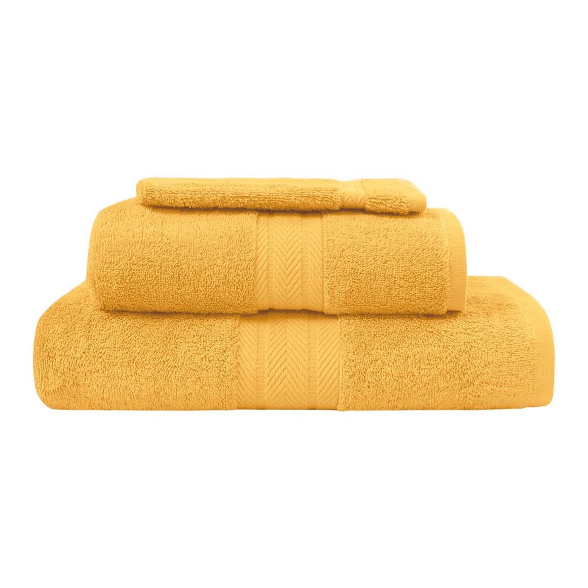 Sensei Maison Ensemble de bain 3 pièces (1 drap de bain + 1 serviette de toilette + 1 gant) LUXURY