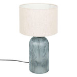 ATMOSPHERA Lampe cylindre en verre - H. 42,5 cm - Bleu