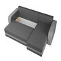Voir la diapositive 4 : BEST MOBILIER Harvey - canapé d'angle réversible 4 places convertible avec coffre en tissu bicolore
