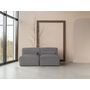 Voir la diapositive 3 : BEST MOBILIER Felix - canapé modulable 2 places en tissu texturé