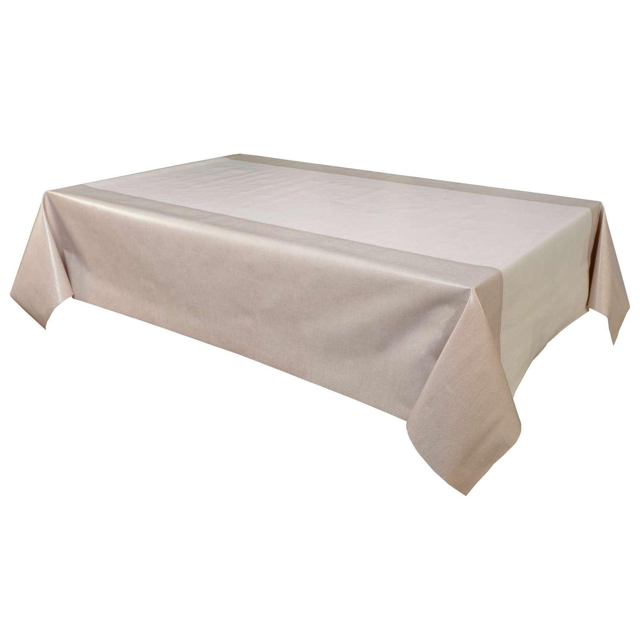 HABITABLE Nappe en toile cirée rectangulaire Stowe - 140 x 200 cm - Ecru