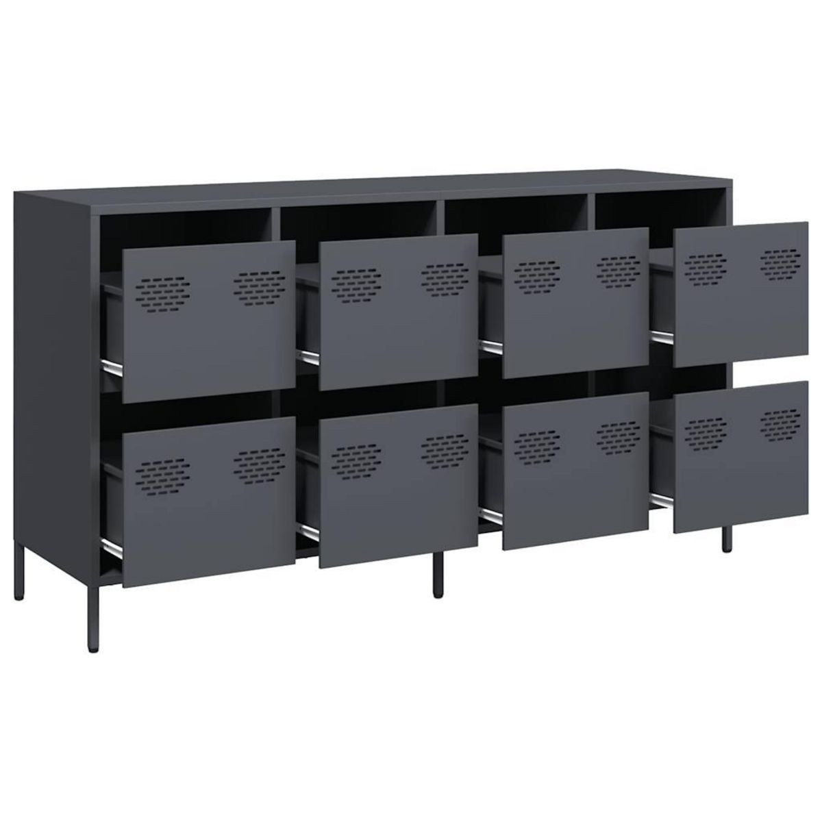 VIDAXL Buffet anthracite 135x39x73,5 cm acier lamine a froid