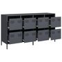 Voir la diapositive 4 : VIDAXL Buffet anthracite 135x39x73,5 cm acier lamine a froid