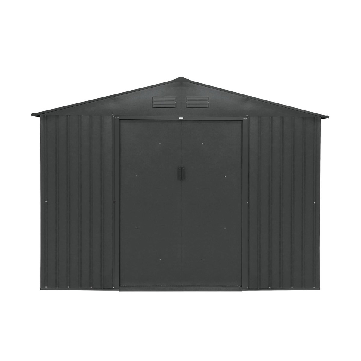 SWEEEK Abri de jardin en métal - FLANDRE 8.84m² gris anthracite - Cabane à outils avec deux grandes portes coulissantes. kit de fixation sol inclus. maison de rangement. remise