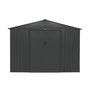 Voir la diapositive 4 : SWEEEK Abri de jardin en métal - FLANDRE 8.84m² gris anthracite - Cabane à outils avec deux grandes portes coulissantes. kit de fixation sol inclus. maison de rangement. remise