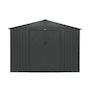 Voir la diapositive 4 : SWEEEK Abri de jardin en métal - FLANDRE 8.84m² gris anthracite - Cabane à outils avec deux grandes portes coulissantes. kit de fixation sol inclus. maison de rangement. remise