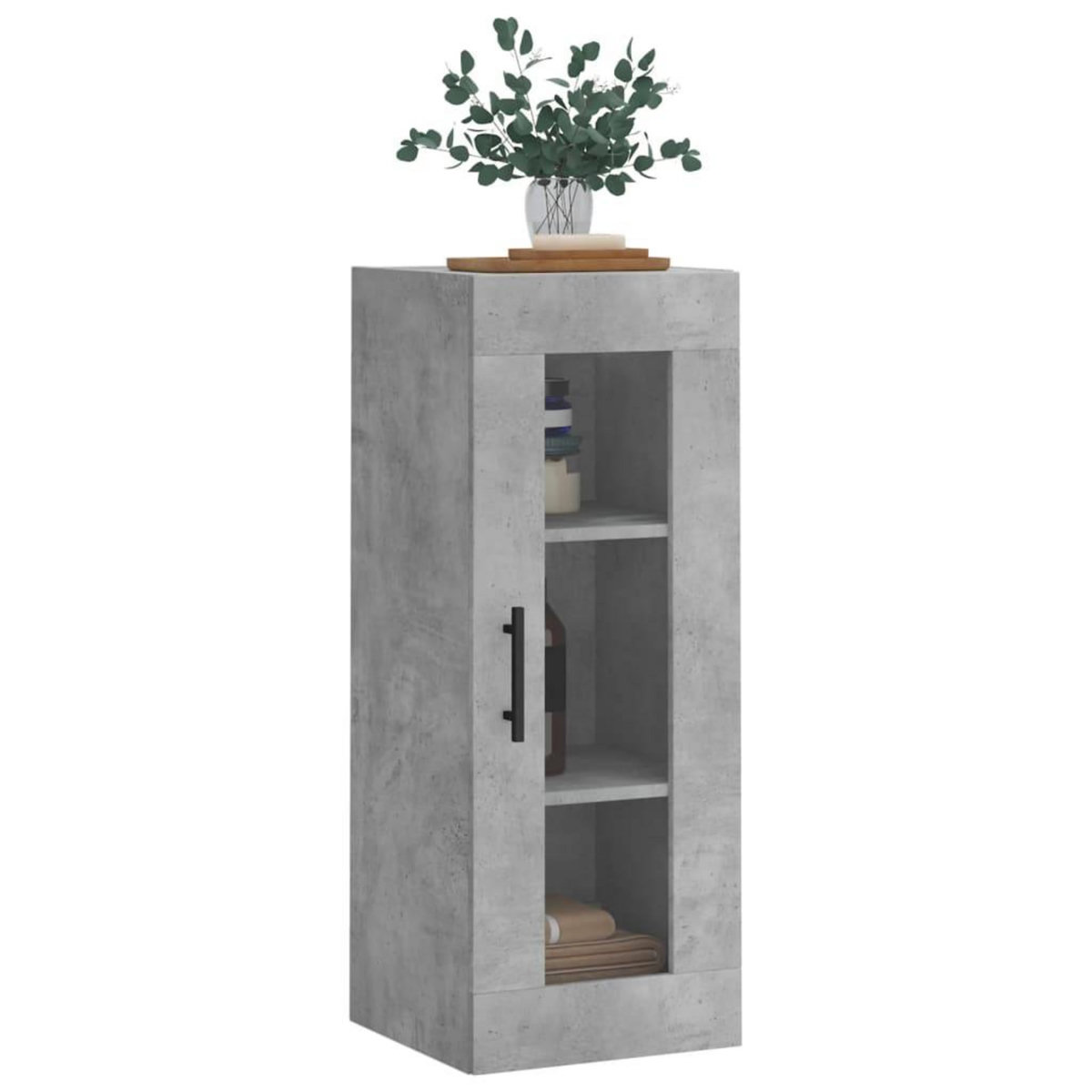 VIDAXL Armoire murale gris beton 34,5x34x90 cm