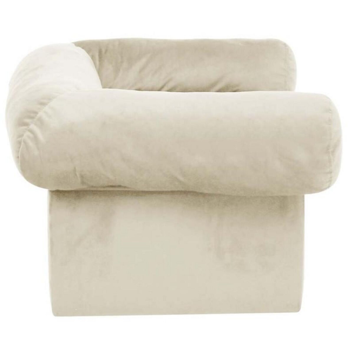 VIDAXL Canapé pour chien avec tiroir Crème 75x50x38 cm Peluche
