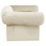 Voir la diapositive 5 : VIDAXL Canapé pour chien avec tiroir Crème 75x50x38 cm Peluche
