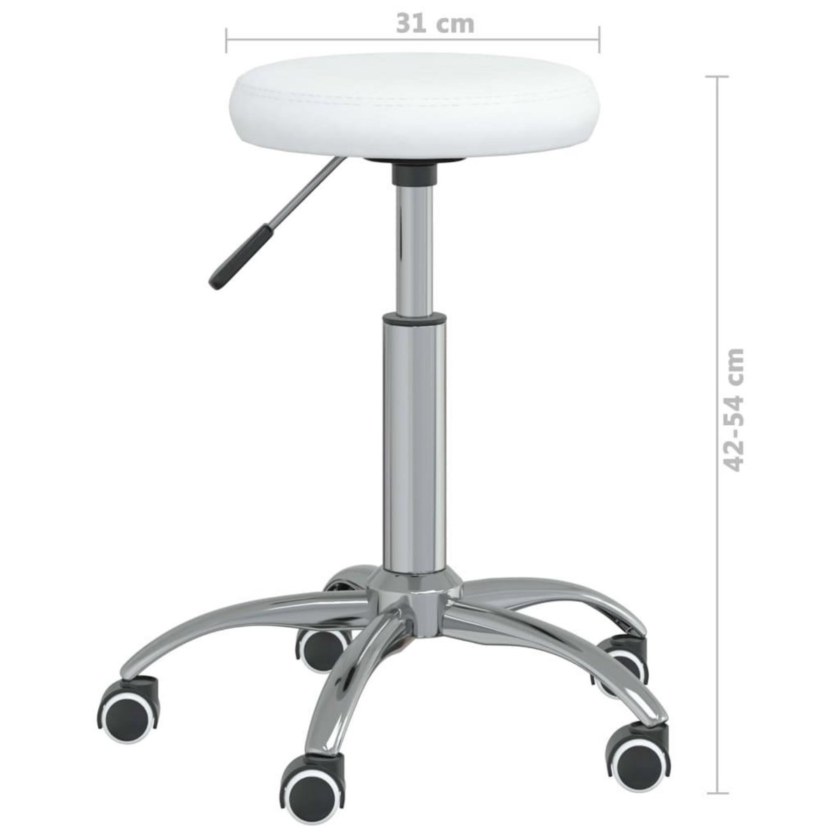 VIDAXL Chaise de bureau pivotante Blanc Similicuir