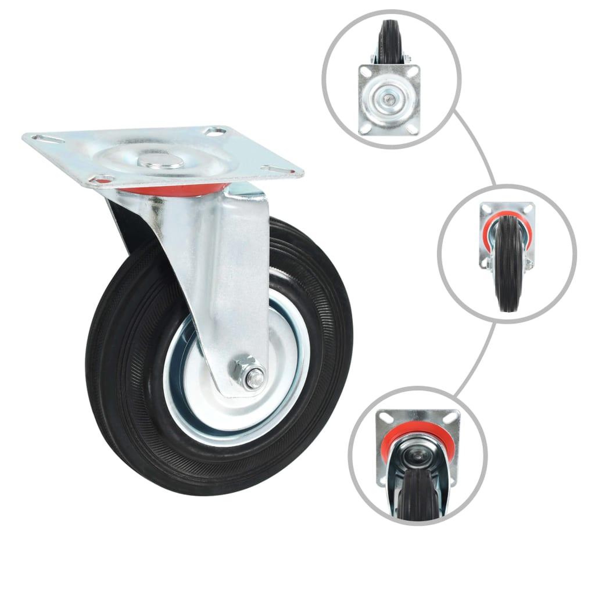 Voir la diapositive 3 : VIDAXL Roulettes pivotantes 4 pcs 125 mm