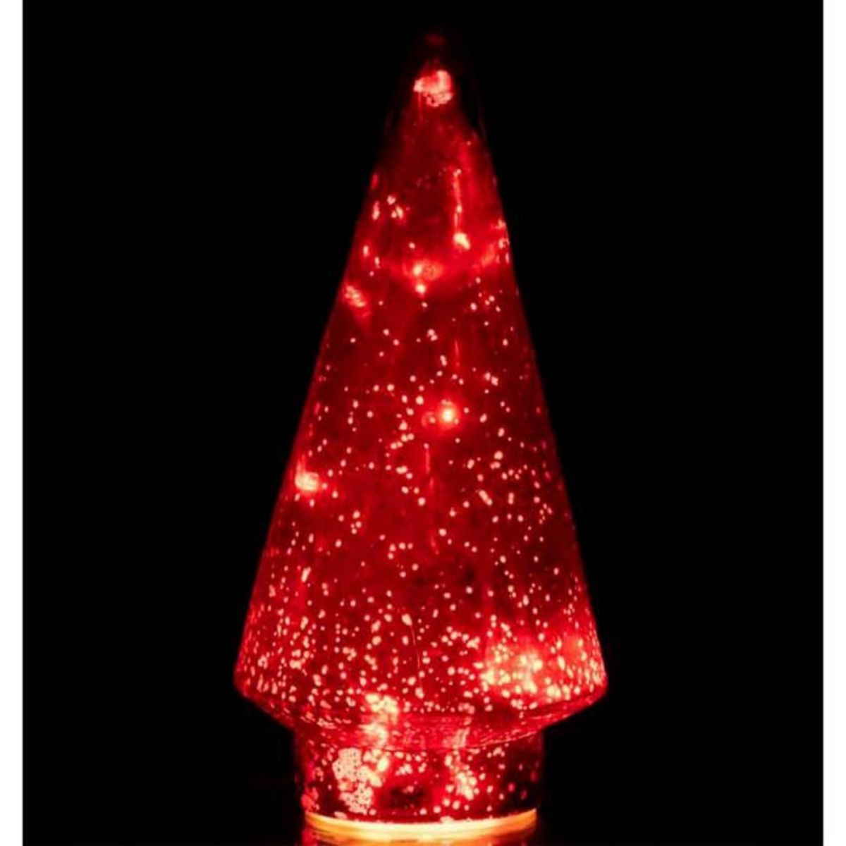 Paris Prix Sapin de Noël en Verre  Led  24cm Rouge