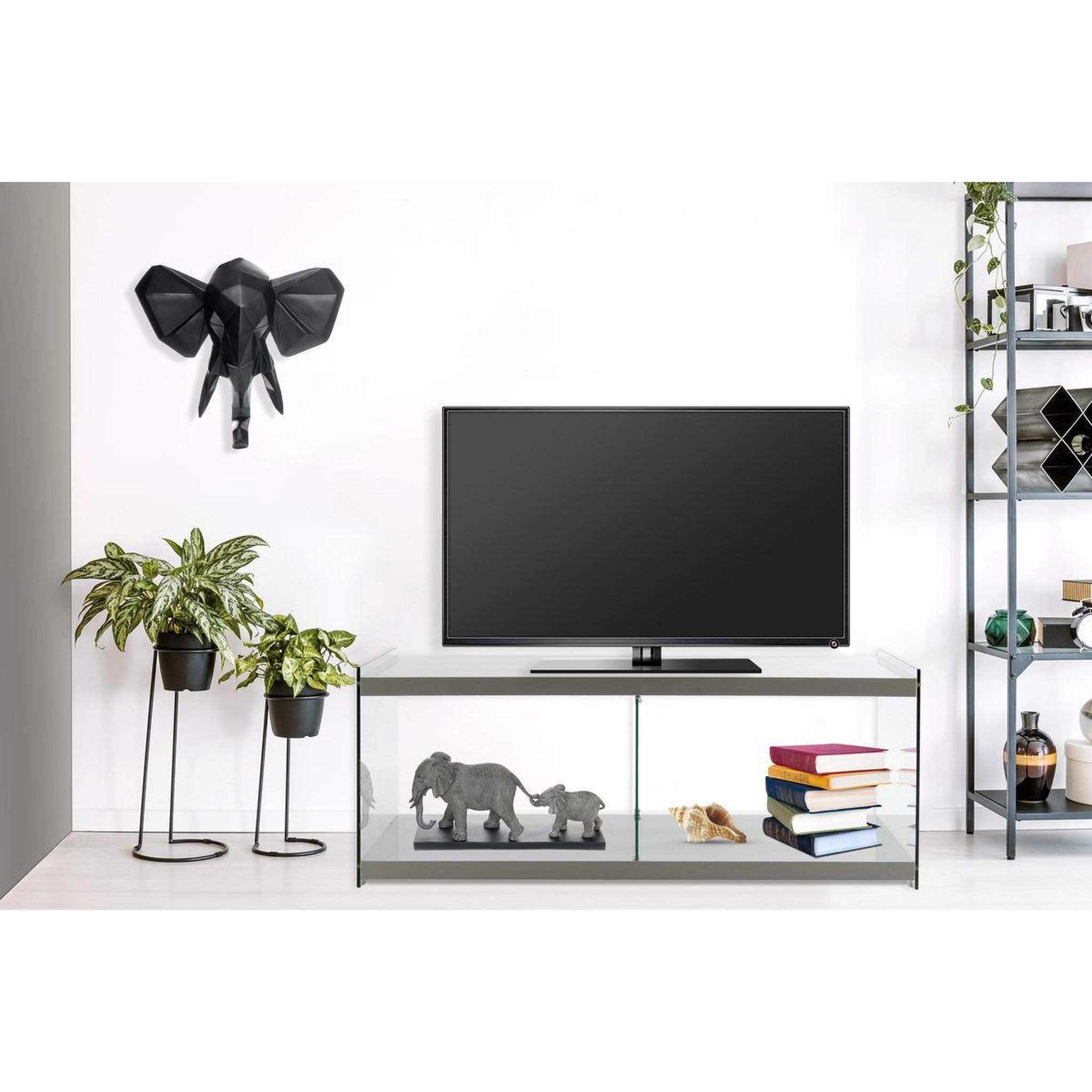 Voir la diapositive 3 : Paris Prix Meuble tv design  elementary  120cm gris