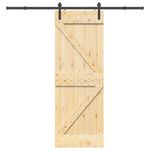 VIDAXL Porte coulissante et kit de quincaillerie 70x210 cm pin massif