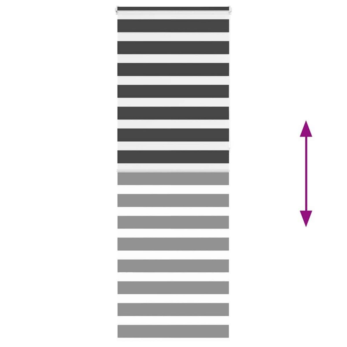 VIDAXL Store zebre noir 75x230 cm largeur du tissu 70,9 cm polyester