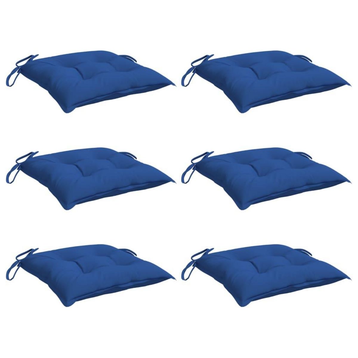 VIDAXL Coussins de palette lot de 6 bleu 50x50x7 cm tissu oxford
