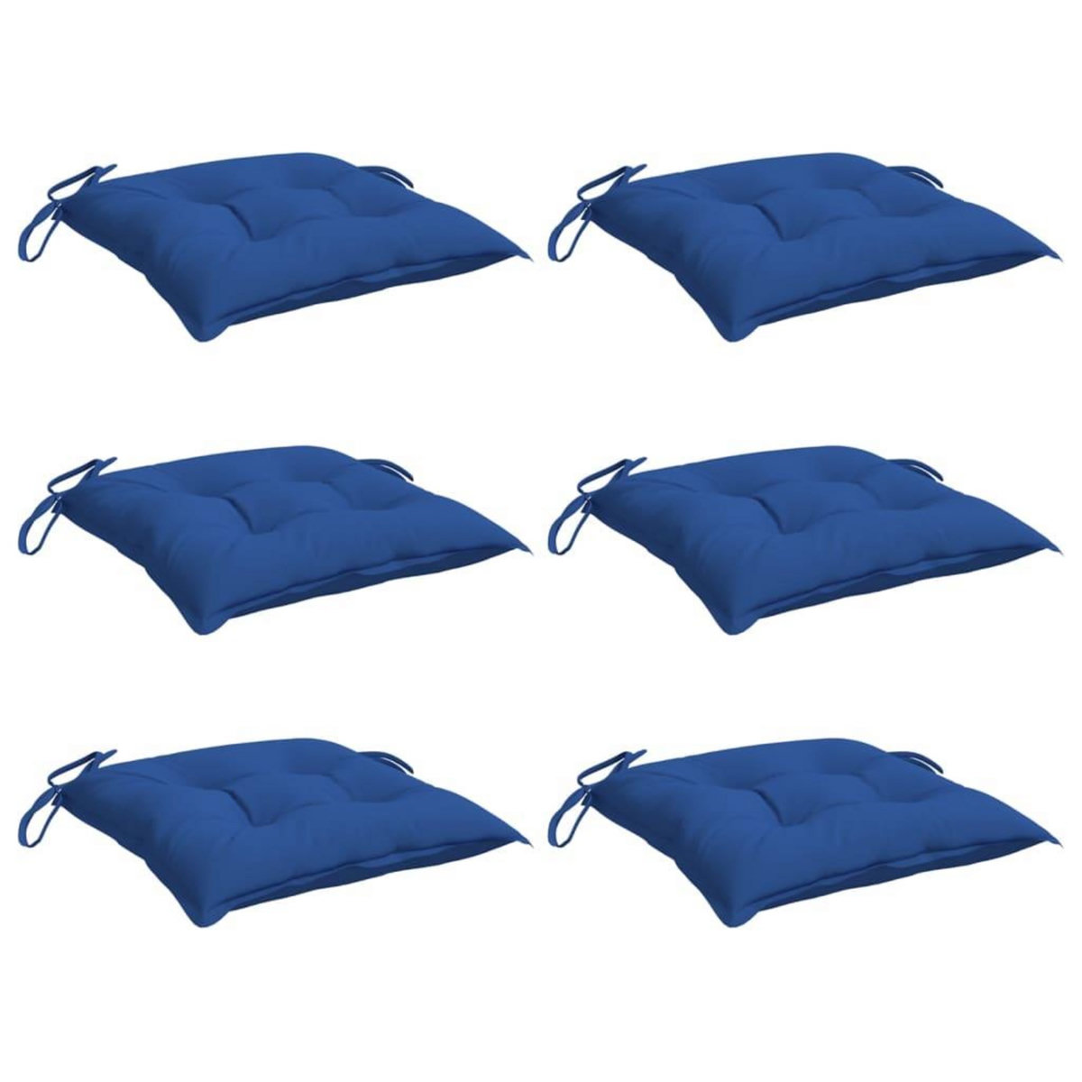 VIDAXL Coussins de palette lot de 6 bleu 50x50x7 cm tissu oxford