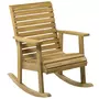 OUTSUNNY Fauteuil de jardin à bascule rocking chair style néo-rétro bois sapin autoclave